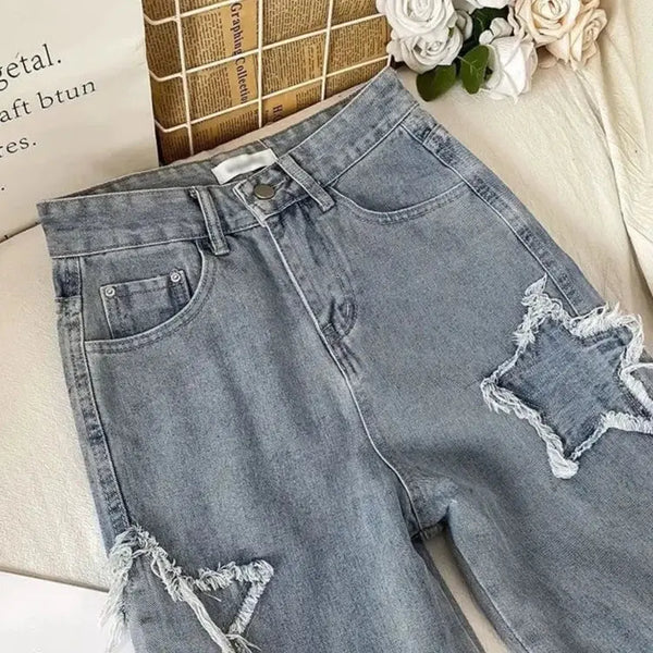 Retro Patch Star Jeans Adams Fashions